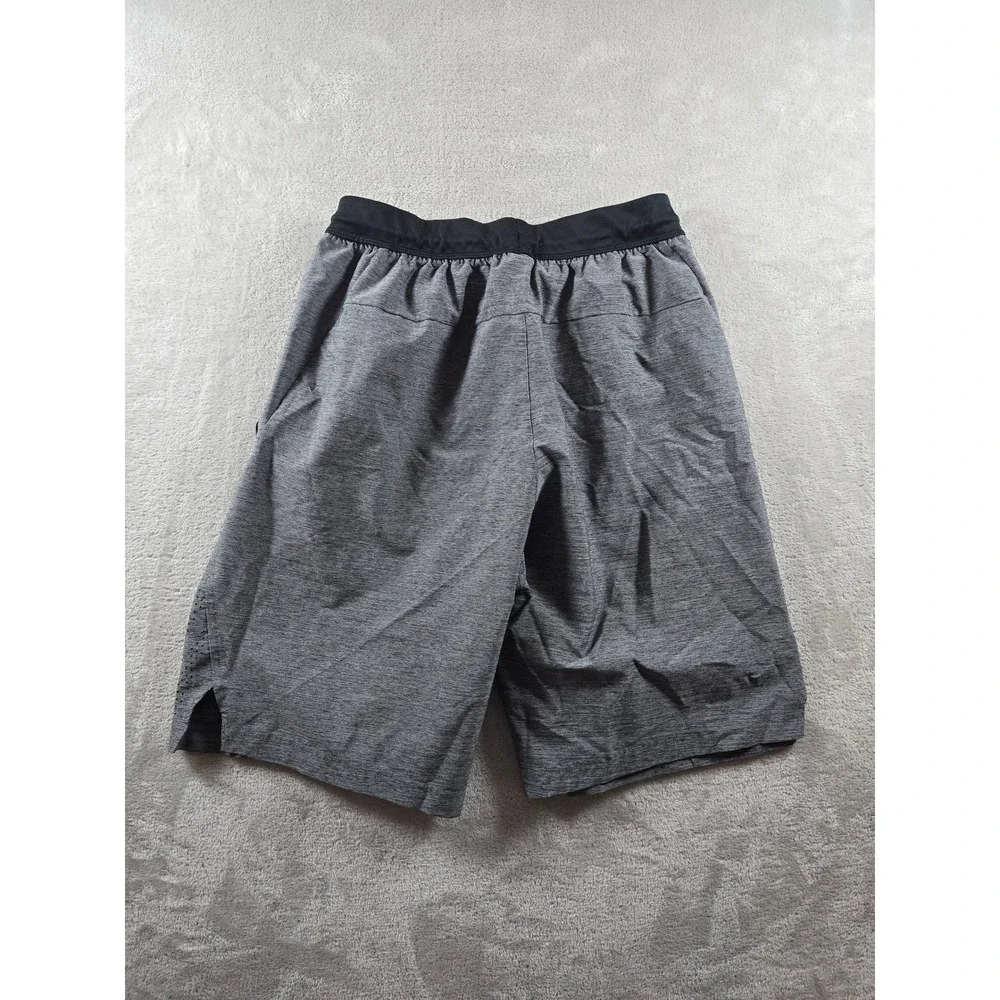 Adidas Athletic Shorts Mens S Gray FK1775‎ Zipper Pockets Drawstring Running Gym